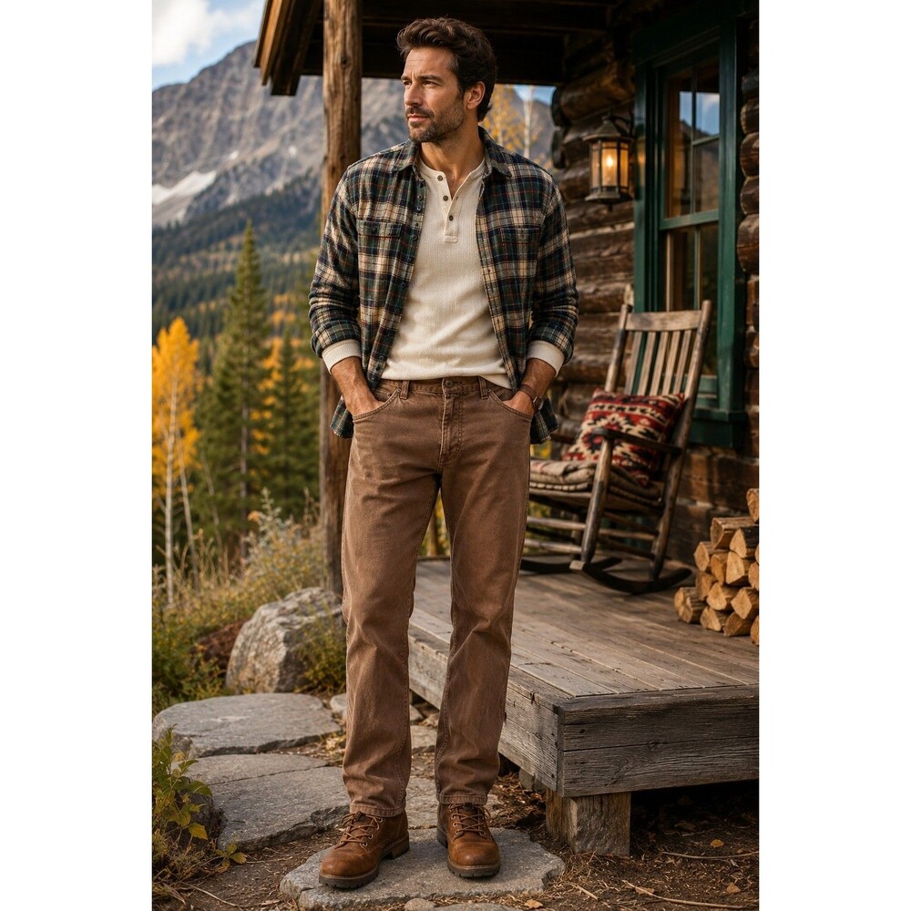 Eddie Bauer Authentic Relaxed Fit 34x32 Hazelnut Brown 5 Pocket Heritage Outdoor